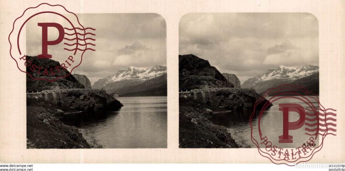Fotograf&iacute;a antigua: SUIZA SWITZERLAND. MALOYA. STREET -ESTEREOSCOPICA - ST&Eacute;R&Eacute;OSCOPIQUE - STEREOSCOPIC
