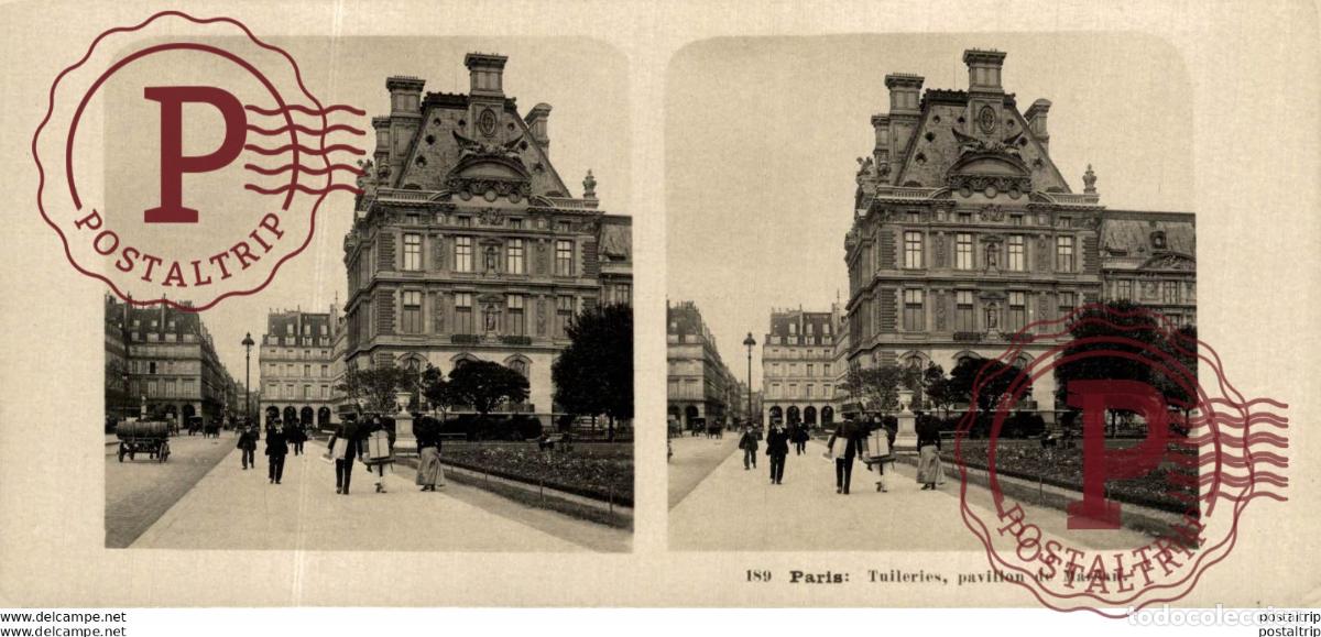 Fotograf&iacute;a antigua: FRANCIA FRANCE. PARIS. TUILERIES, PAVILLON DE MARSAN. -ESTEREOSCOPICA - ST&Eacute;R&Eacute;OSCOPIQUE - STEREOSCOP
