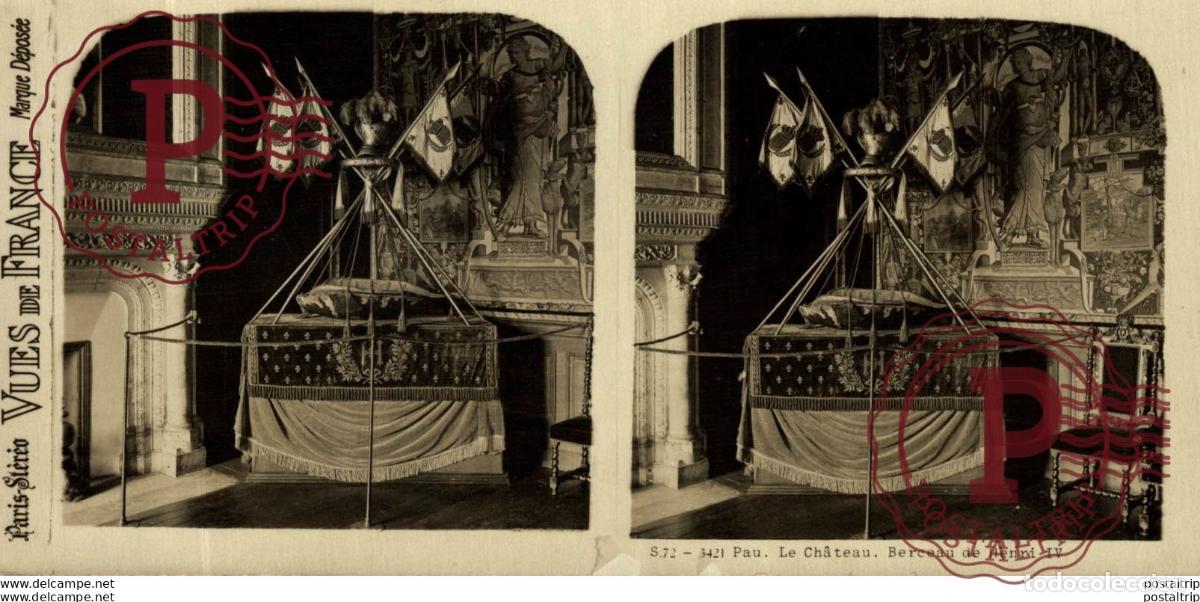 Fotograf&iacute;a antigua: 3421 Pau. Le Chateau, Berceau de Henri IV. ESTEREOSCOPICA. ST&Eacute;R&Eacute;OSCOPIQUE. STEREOSCOPIC