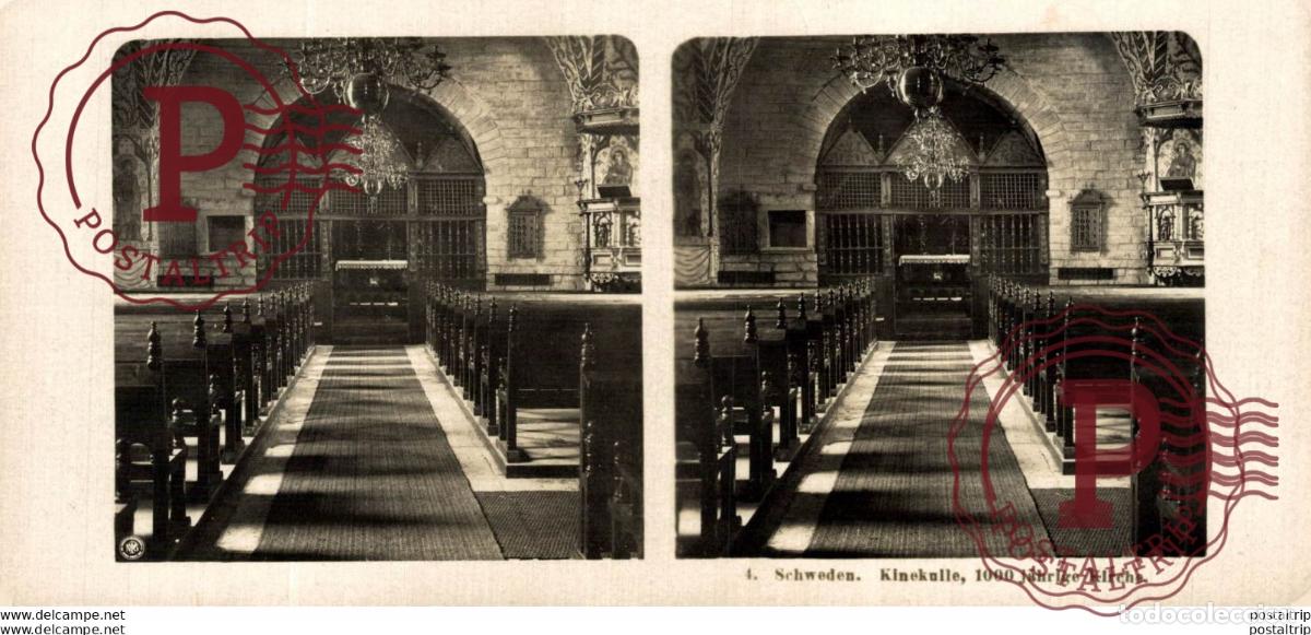 Fotograf&iacute;a antigua: 4 Schweden, Kinekulle. ESTEREOSCOPICA. ST&Eacute;R&Eacute;OSCOPIQUE. STEREOSCOPIC