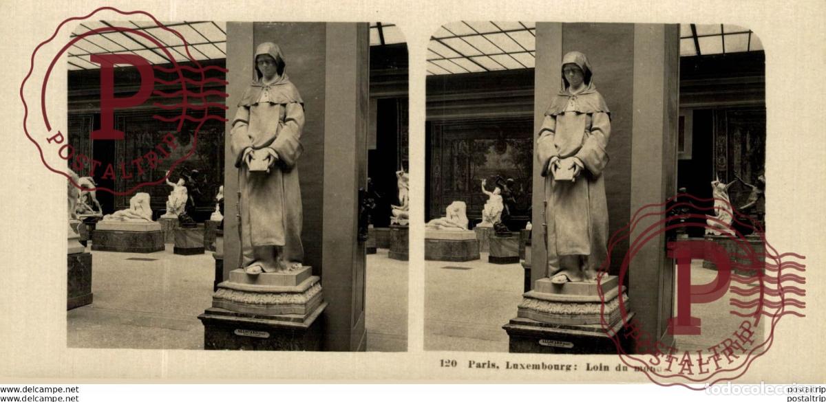 Fotograf&iacute;a antigua: 120 Paris, Luxembourg, Loin du monde. ESTEREOSCOPICA. ST&Eacute;R&Eacute;OSCOPIQUE. STEREOSCOPIC