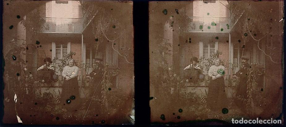 Fotografia antiga: AUTOCROMO ESTEREOSCOPICO DE CRISTAL FORMATO 6 X 13 CM.