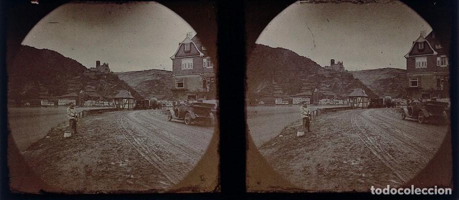 Antique Photography: AUTOCROMO ESTEREOSCOPICO DE CRISTAL FORMATO 6 X 13 CM.