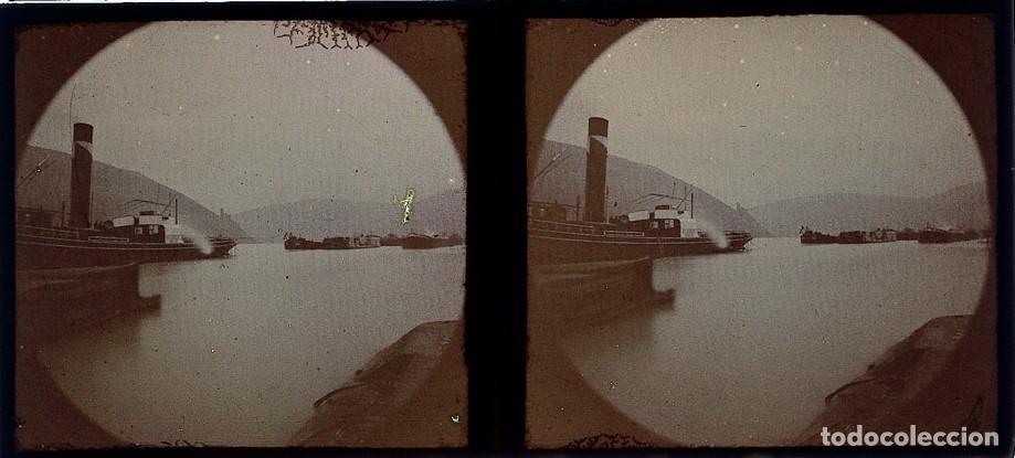 Antique Photography: AUTOCROMO ESTEREOSCOPICO DE CRISTAL FORMATO 6 X 13 CM.