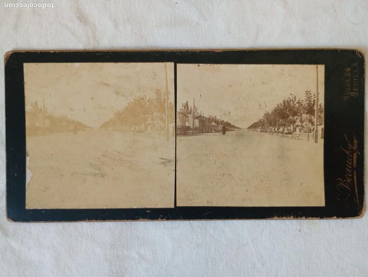 Fotograf&iacute;a antigua: Fotograf&iacute;a estereosc&oacute;picas. E. Beauchy. Probablemente Sevilla.