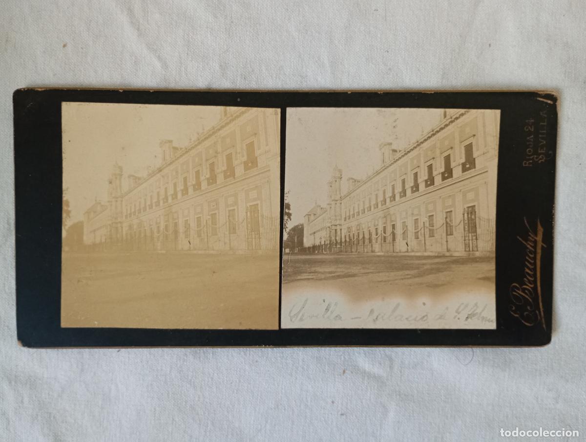 Fotograf&iacute;a antigua: Fotograf&iacute;a estereosc&oacute;picas. E. Beauchy. Sevilla. Palacio de San Telmo.