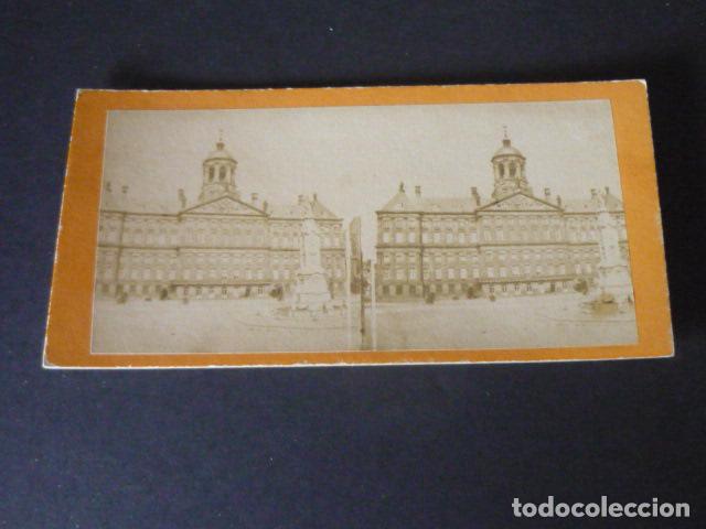 Fotografia antiga: AMSTERDAM HOLANDA VISTA ESTEREOSCOPICA SIGLO XIX