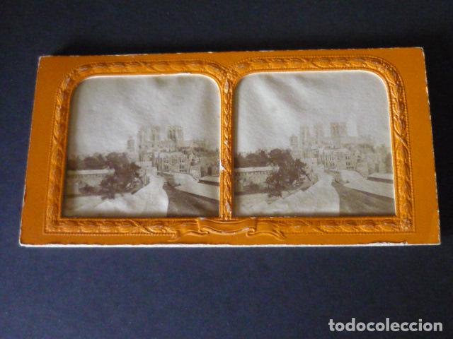 Fotografia antica: YORK INGLATERRA VISTA ESTEREOSCOPICA SIGLO XIX TIPO TISSUE