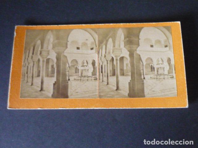 Fotograf&iacute;a antigua: SEVILLA CASA DE PILATOS VISTA ESTEREOSCOPICA SIGLO XIX