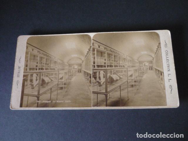Fotograf&iacute;a antigua: POMPEYA ITALIA VISTA ESTEREOSCOPICA SIGLO XIX