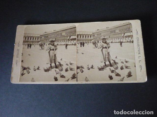 Fotograf&iacute;a antigua: VENECIA ITALIA VISTA ESTEREOSCOPICA SIGLO XIX