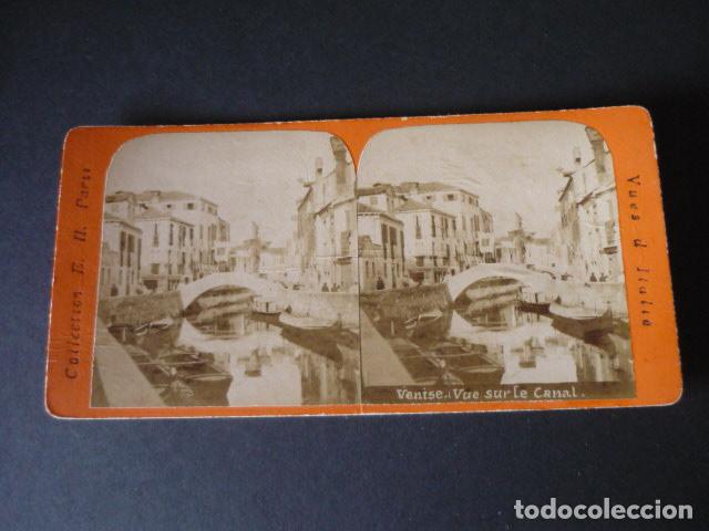Fotograf&iacute;a antigua: VENECIA ITALIA VISTA ESTEREOSCOPICA SIGLO XIX