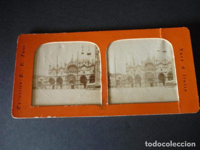 Fotograf&iacute;a antigua: VENECIA ITALIA VISTA ESTEREOSCOPICA SIGLO XIX TIPO TISSUE
