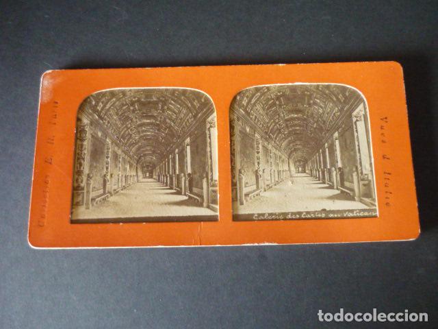 Fotograf&iacute;a antigua: ROMA VATICANO ITALIA VISTA ESTEREOSCOPICA SIGLO XIX TIPO TISSUE