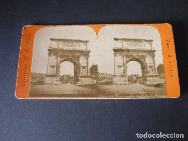Fotograf&iacute;a antigua: ROMA ITALIA VISTA ESTEREOSCOPICA SIGLO XIX