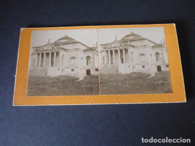 Photographie ancienne: VICENZA VILLA ROTONDA DE PALLADIO ITALIA VISTA ESTEREOSCOPICA SIGLO XIX