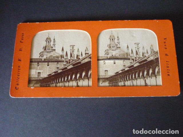 Fotografia antica: PAVIA ITALIA VISTA ESTEREOSCOPICA SIGLO XIX TIPO TISSUE