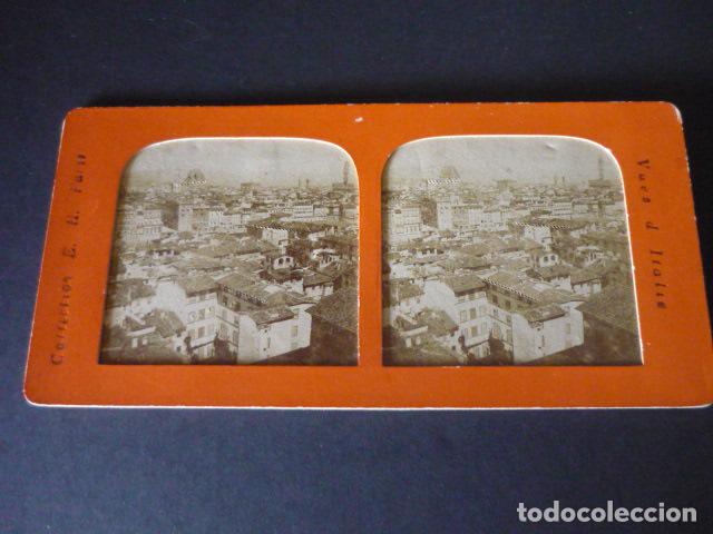 Fotografia antica: FLORENCIA ITALIA VISTA ESTEREOSCOPICA SIGLO XIX TIPO TISSUE