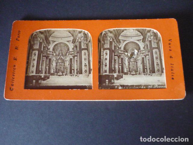 Fotografia antica: ROMA ITALIA VISTA ESTEREOSCOPICA SIGLO XIX TIPO TISSUE