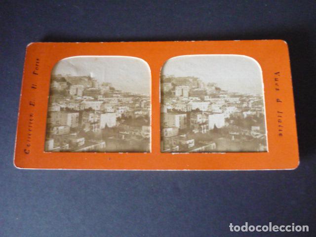 Fotografia antica: MESSINA SICILIA ITALIA VISTA ESTEREOSCOPICA SIGLO XIX TIPO TISSUE