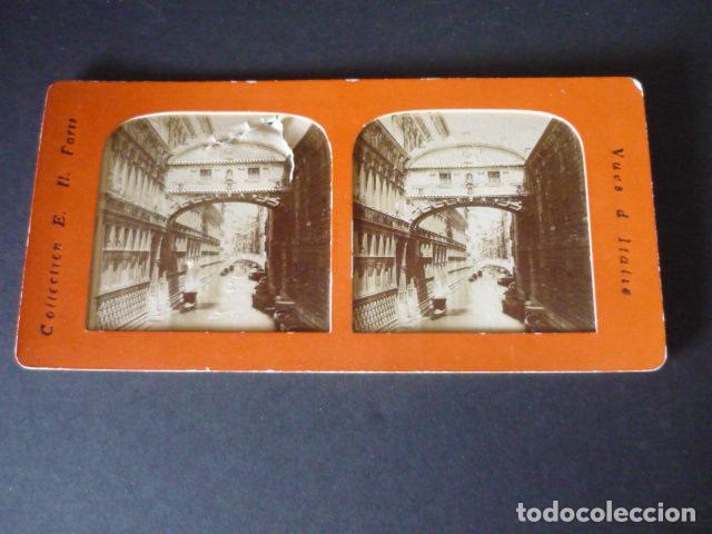 Fotografia antica: VENECIA ITALIA VISTA ESTEREOSCOPICA SIGLO XIX TIPO TISSUE
