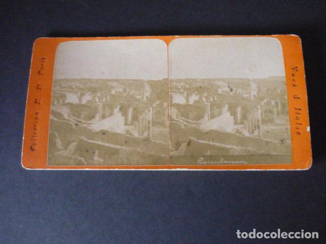 Fotografia antica: POMPEYA ITALIA VISTA ESTEREOSCOPICA SIGLO XIX