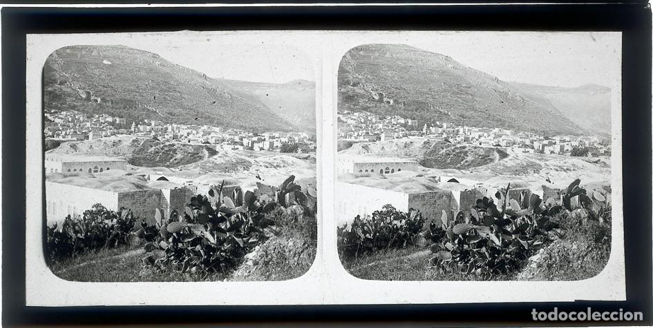 Antique Photography: PALESTINA LOTE DE 10 ESTEREOSCOPICAS DE CRISTAL FORMATO 8.5 X 17 cm.