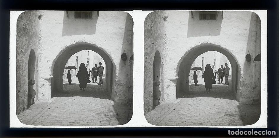 Fotografia antica: TUNEZ LOTE DE 11 ESTEREOSCOPICAS DE CRISTAL FORMATO 8.5 X 17 cm.