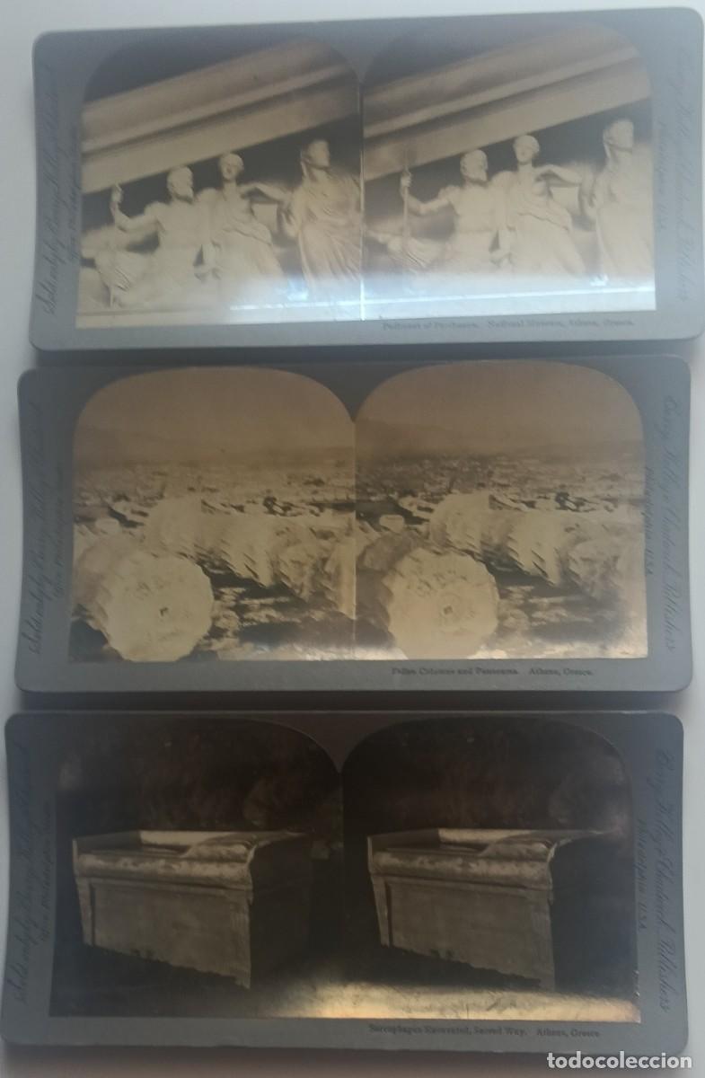 Antique Photography: GRECIA LOTE 7 ESTEREOSCOPICAS FORMATO 9 X 18 CM.