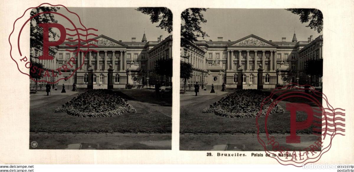 Fotograf&iacute;a antigua: 39 Bruxelles, Palais de la Nation. ESTEREOSCOPICA. ST&Eacute;R&Eacute;OSCOPIQUE. STEREOSCOPIC