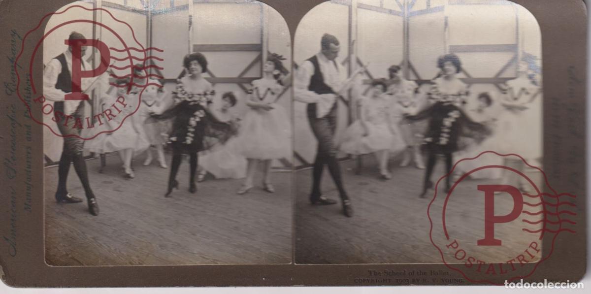 Fotograf&iacute;a antigua: THE SCHOOL OF THE BALLET. ESTEREOSCOPICA STEREOSCOPIC +-18X9CM