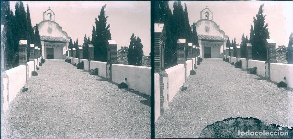 Fotograf&iacute;a antigua: ANTELLA VALENCIA CALVARIO NEGATIVO CRISTAL ESTEREOSCOPICO 9 X 18 CM.