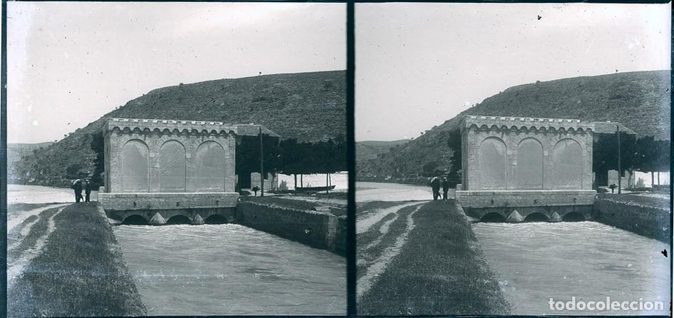 Fotograf&iacute;a antigua: ANTELLA VALENCIA CASA DE COMPUERTAS NEGATIVO CRISTAL ESTEREOSCOPICO 9 X 18 CM.