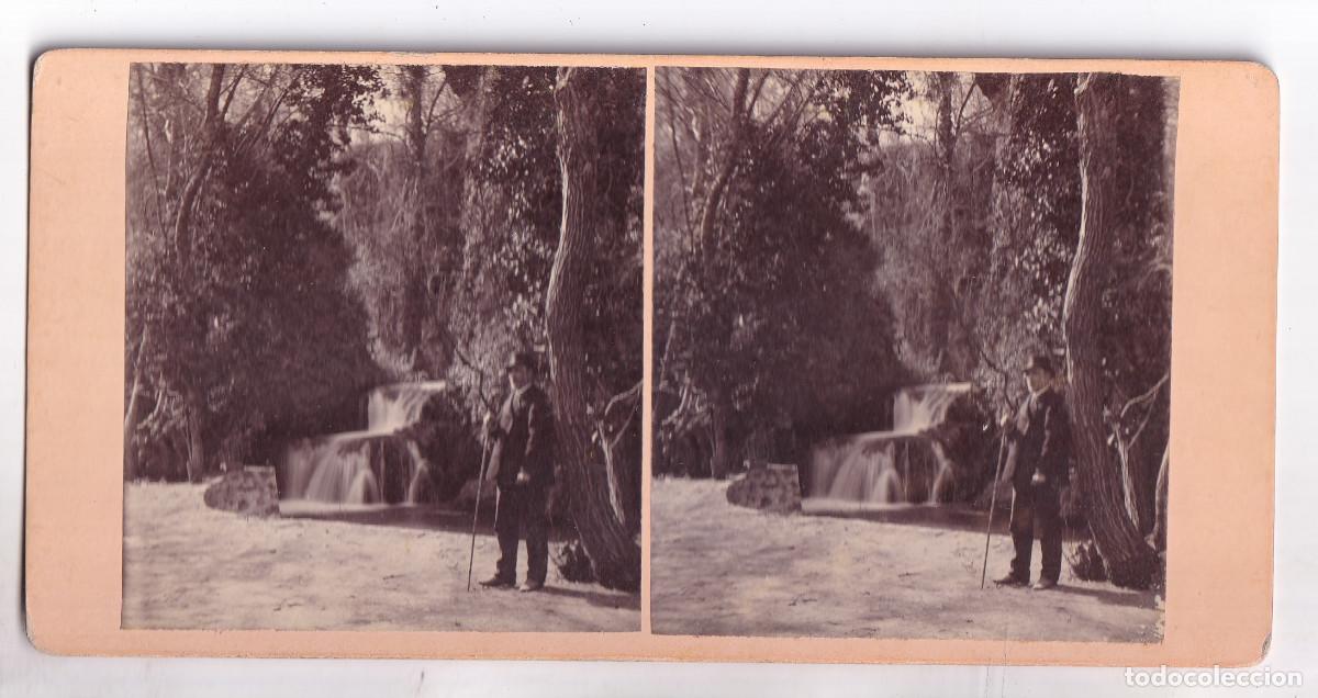 Fotograf&iacute;a antigua: VISTA ESTEREOSC&Oacute;PICA. MONASTERIO DE PIEDRA. BA&Ntilde;O DE DIANA. NU&Eacute;VALOS. CALATAYUD ARAG&Oacute;N