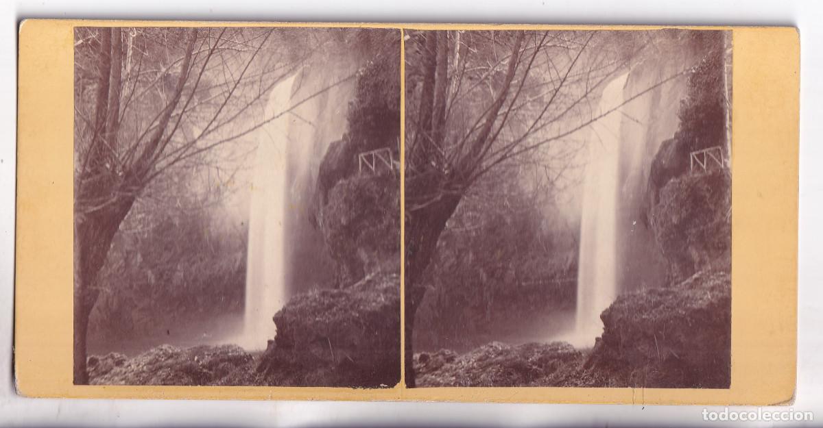 Fotograf&iacute;a antigua: VISTA ESTEREOSC&Oacute;PICA. MONASTERIO DE PIEDRA. CASCADA DE LA REQUIJADA. NU&Eacute;VALOS. CALATAYUD ARAG&Oacute;N
