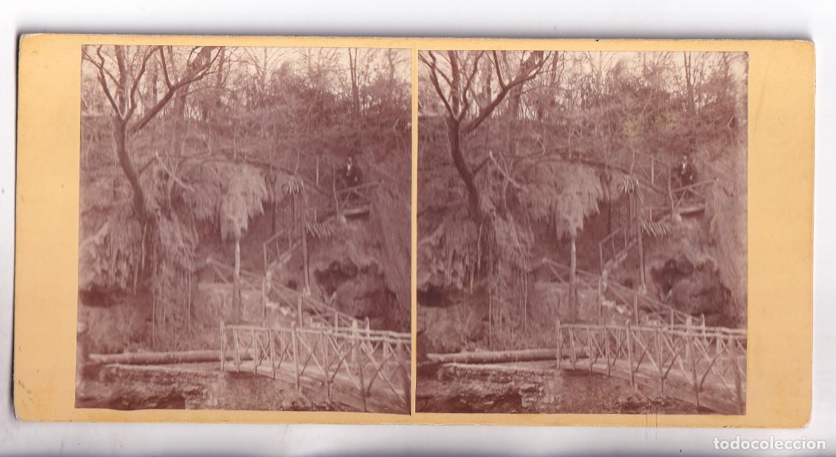 Fotograf&iacute;a antigua: VISTA ESTEREOSC&Oacute;PICA. MONASTERIO DE PIEDRA. SUBIDA AL PARQUE. NU&Eacute;VALOS. CALATAYUD ARAG&Oacute;N