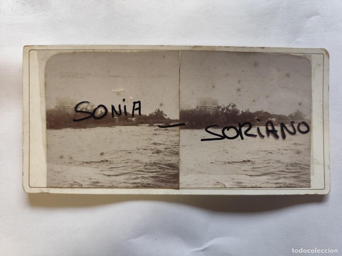 Fotograf&iacute;a antigua: VALENCIA. INUNDACION RIADA DEL A&Ntilde;O 1897 - FOTOGRAFIA ESTEREOSCOPICA CARTON