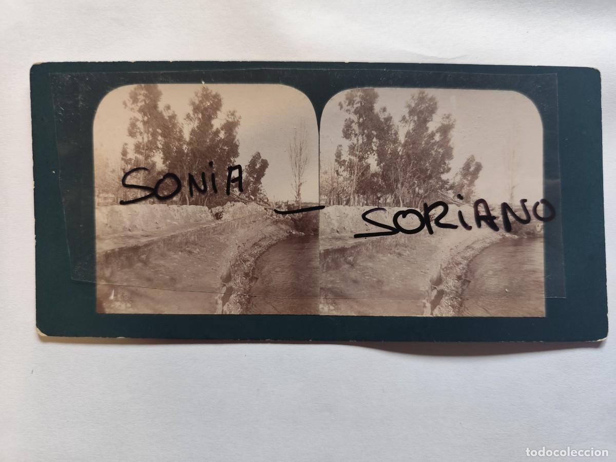 Fotograf&iacute;a antigua: VALENCIA. RIADA DEL A&Ntilde;O 1897 - FOTOGRAFIA ESTEREOSCOPICA CARTON