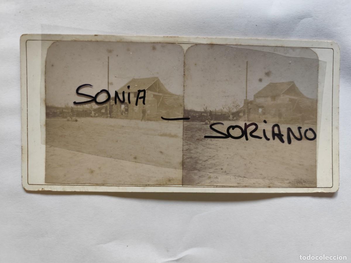 Fotograf&iacute;a antigua: VALENCIA. RIADA DEL A&Ntilde;O 1897 - FOTOGRAFIA ESTEREOSCOPICA CARTON
