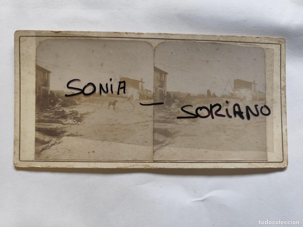 Fotograf&iacute;a antigua: VALENCIA. RIADA DEL A&Ntilde;O 1897 - FOTOGRAFIA ESTEREOSCOPICA CARTON