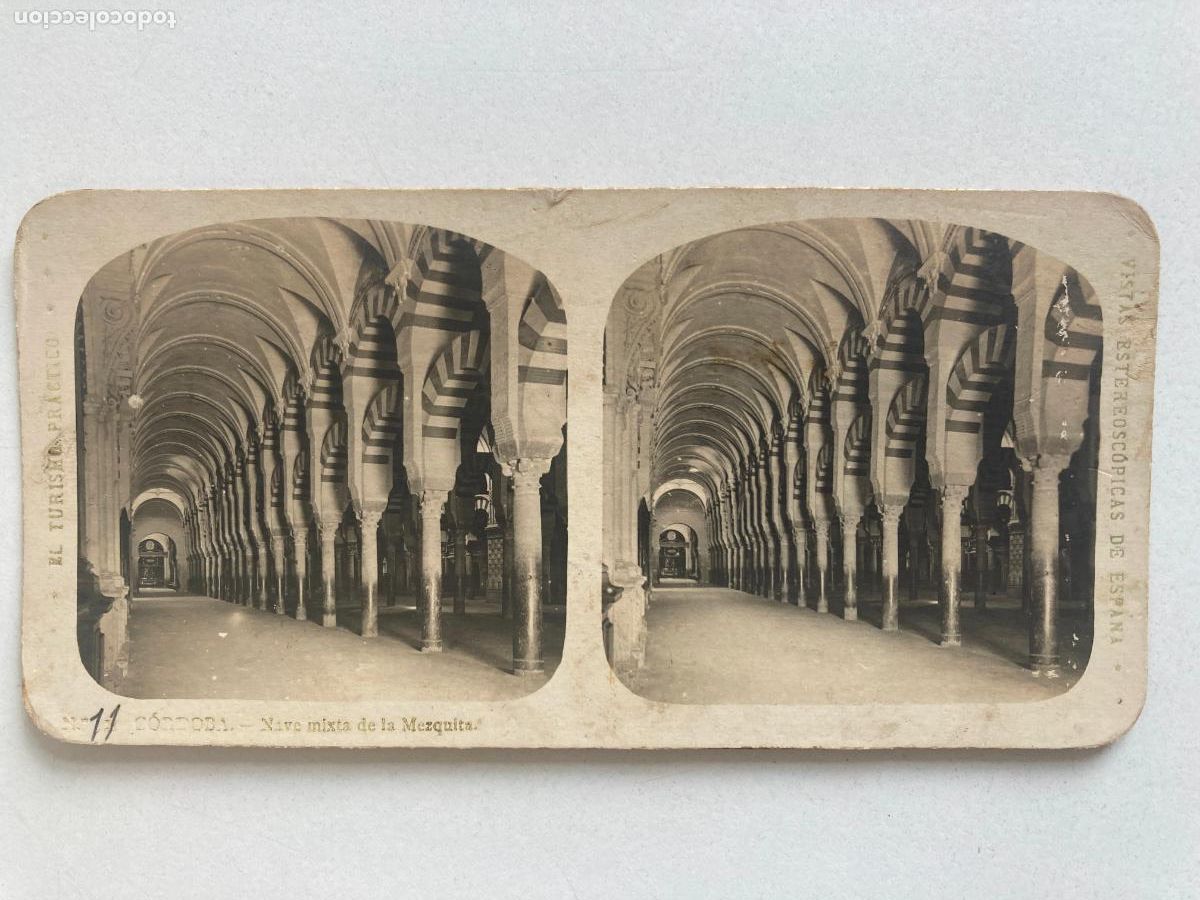 Fotograf&iacute;a antigua: VISTA ESTEREOSCOPICA, CORDOBA N&ordm;11. NAVE MIXTA DE LA MEZQUITA.
