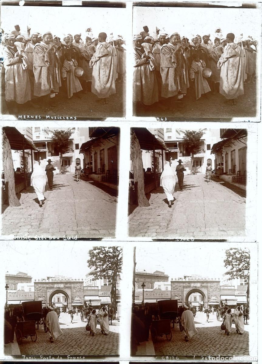 Fotograf&iacute;a antigua: ARGELIA TUNEZ MARRUECOS 14 ESTEREOSCOPICAS DE CRISTAL FORMATO 6 X 13 CM.
