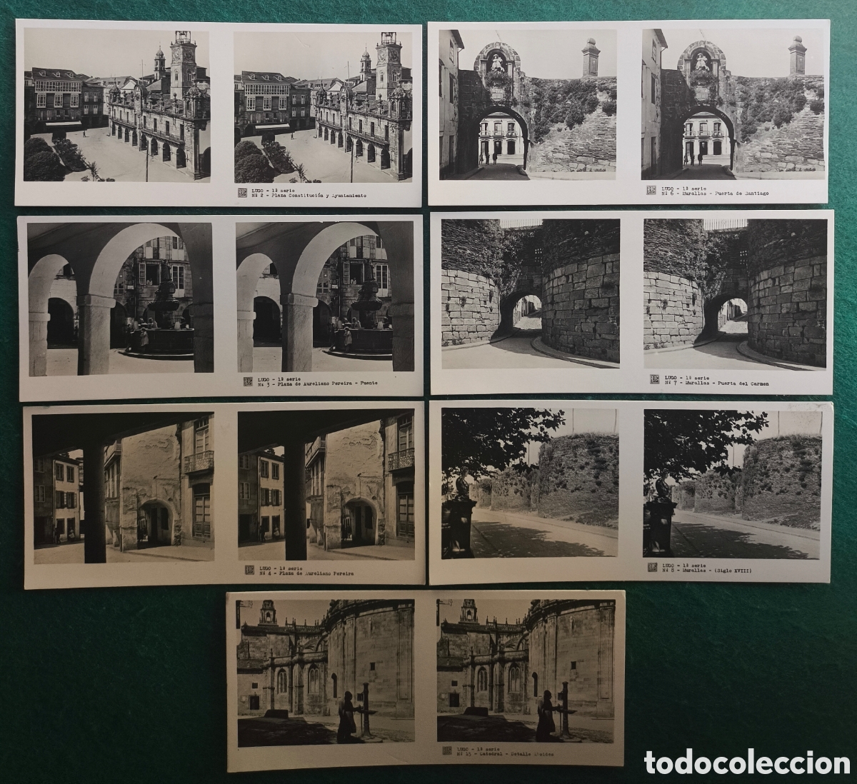 Fotograf&iacute;a antigua: LUGO FOTOGRAF&Iacute;A ESTEREOSC&Oacute;PICA LOTE 7 ED. RELLEV GALICIA C. 1925