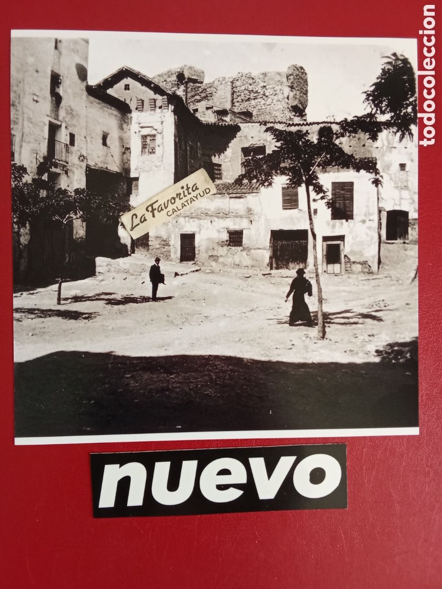 Fotograf&iacute;a antigua: Copia de cristal Estereosc&oacute;pico CALATAYUD Plz San Andr&eacute;s C.1900 An&oacute;nimo