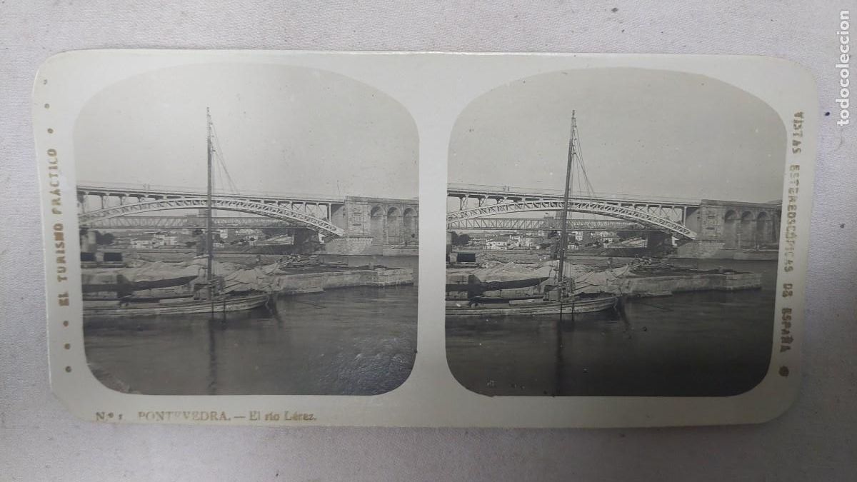 Alte Fotografie: Fotograf&iacute;a estereoscopica Pontevedra R&iacute;o Lerez
