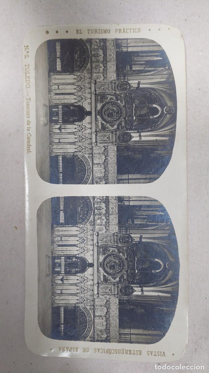 Fotograf&iacute;a antigua: Fotograf&iacute;a estereoscopica Toledo Trascoro de la catedral