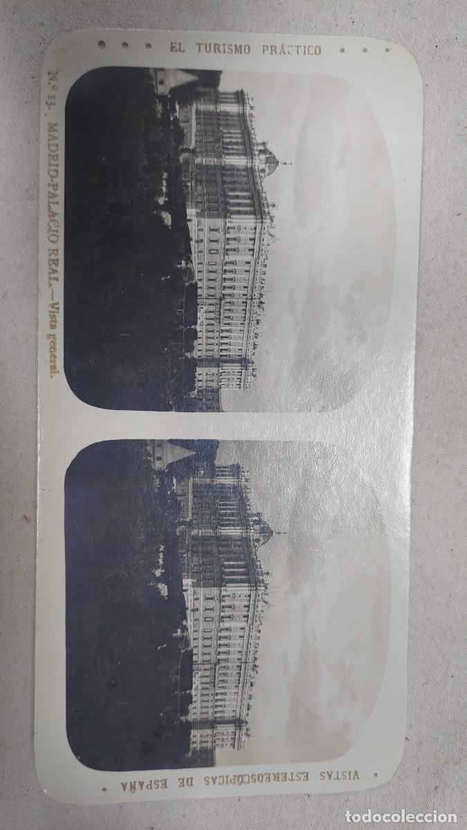 Fotograf&iacute;a antigua: Fotograf&iacute;a estereoscopica Madrid Palacio Real Vista General