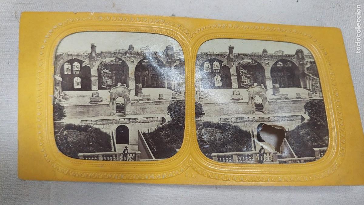 Fotograf&iacute;a antigua: Fotograf&iacute;a estereoscopica Bas&iacute;lica de Constantino Roma