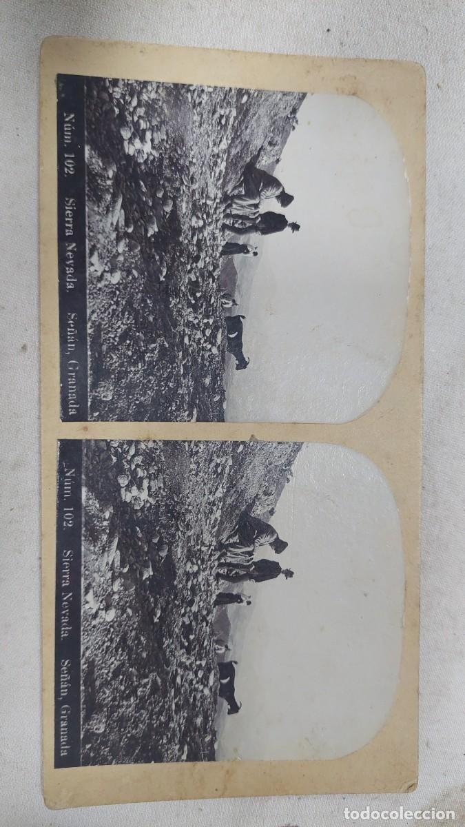 Fotograf&iacute;a antigua: Fotograf&iacute;a estereoscopica Sierra Nevada Granada