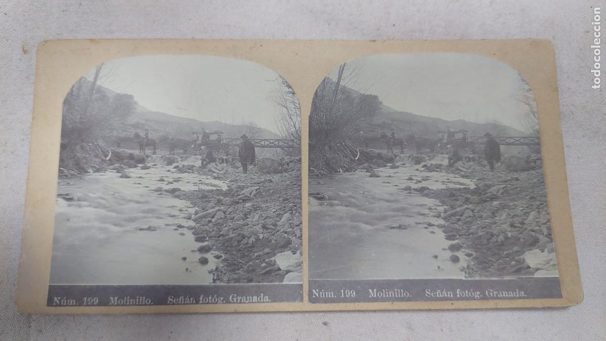 Fotograf&iacute;a antigua: Fotograf&iacute;a estereoscopica Molinillo Granada